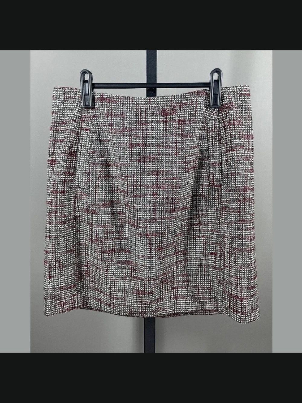 NEW Banana Republic Skirt Womens 6 black red woven pencil preppy classic